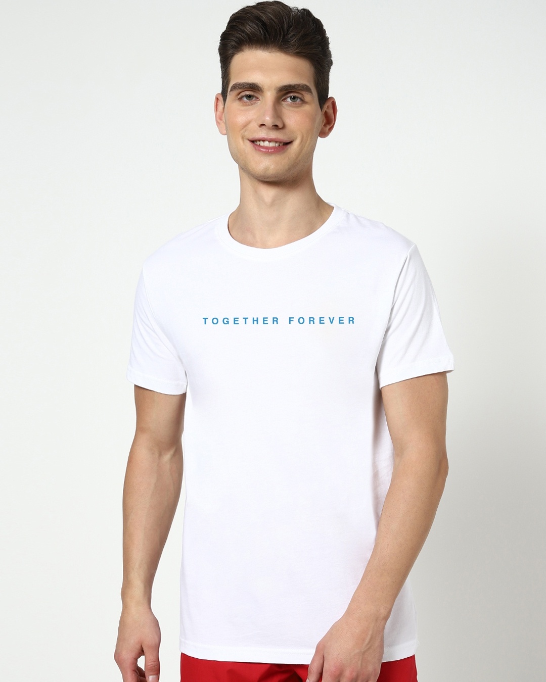 Shop Men's White Better Together Printed T-shirt-Back