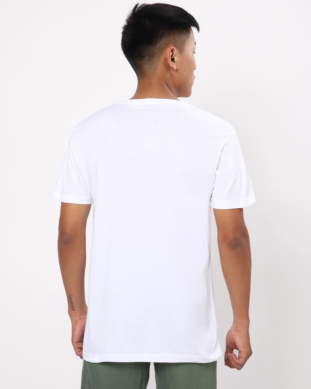 Shop Men's White List of Things Typography T-shirt-Back