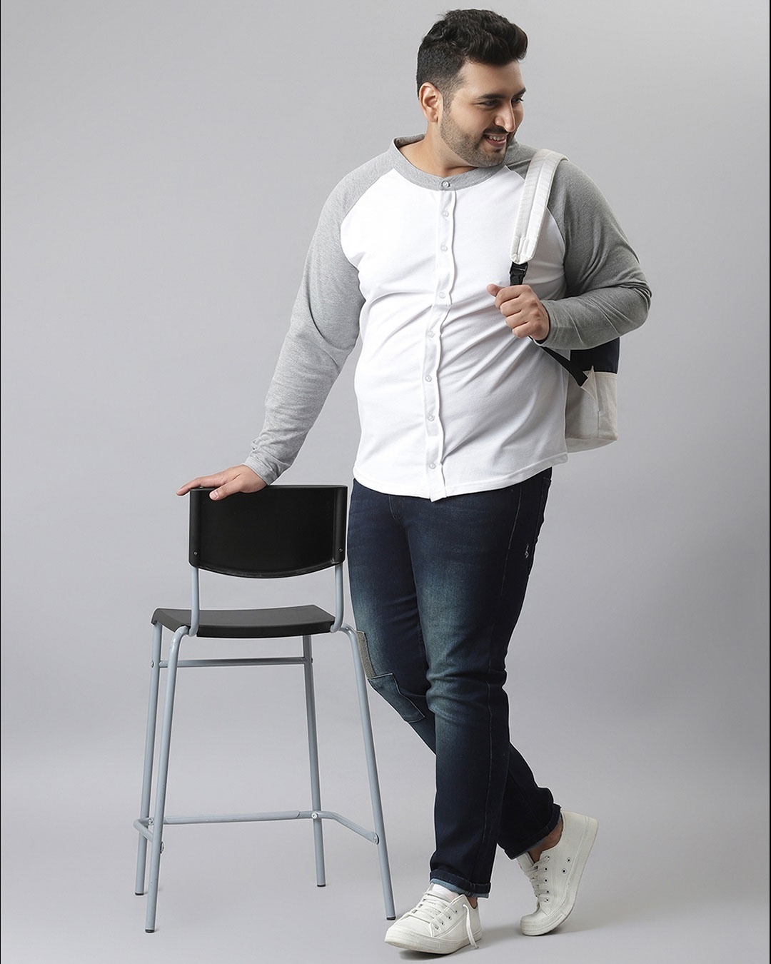 Shop Men's White Colorblocked Stylish Full Sleeve Casual Shirt