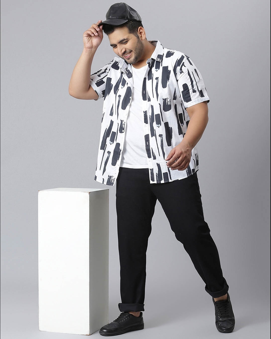 Shop Men's White Graphic Design Stylish Half Sleeve Casual Shirt