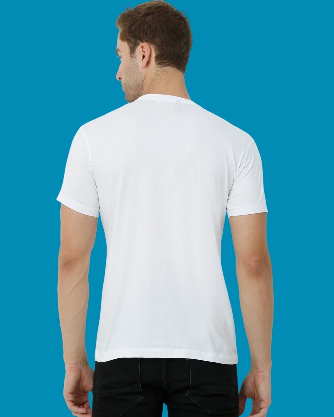 Shop Men's White Marvel Logo Printed T-shirt-Design