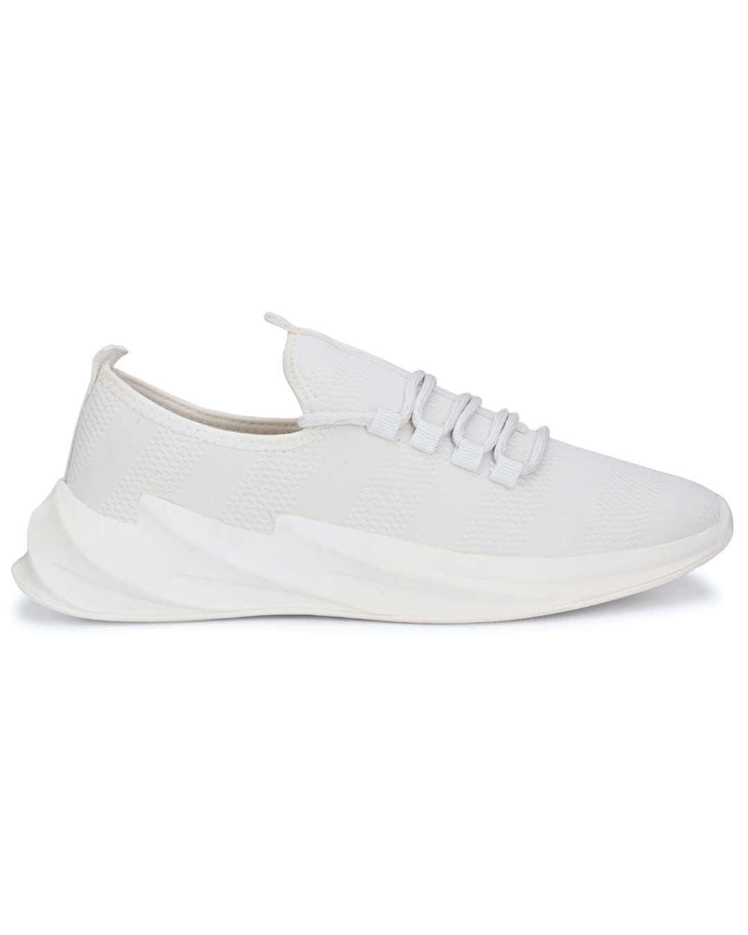 Shop Men's White Mesh Lace-Ups Sneakers-Design