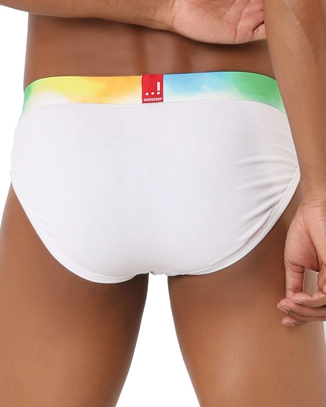 Buy Men's White Printed Cotton Briefs (Pack of 2) Online in India at