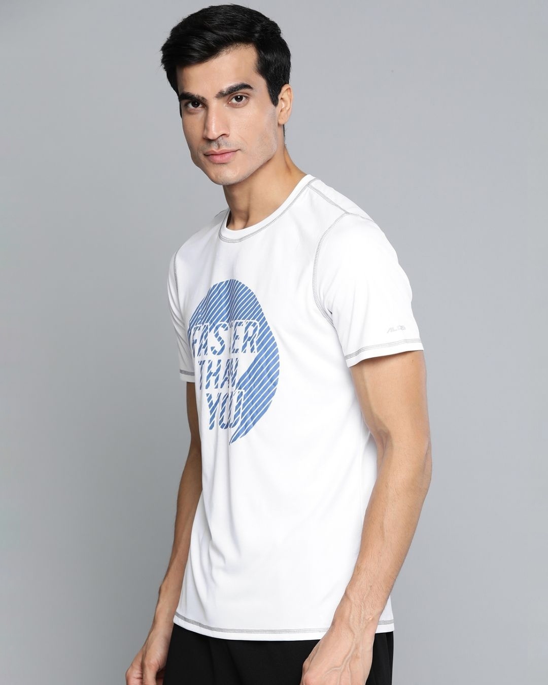 Shop Men's White Printed Slim Fit T-shirt-Design