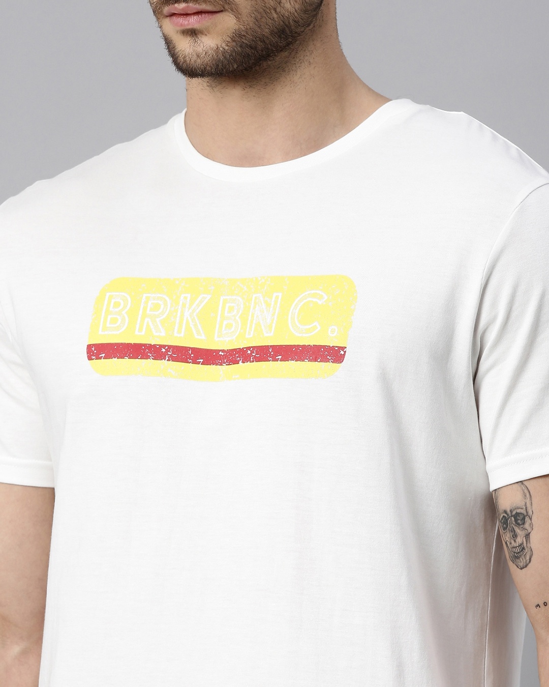 Shop Men's White Regular Fit Printed T-shirt-Full