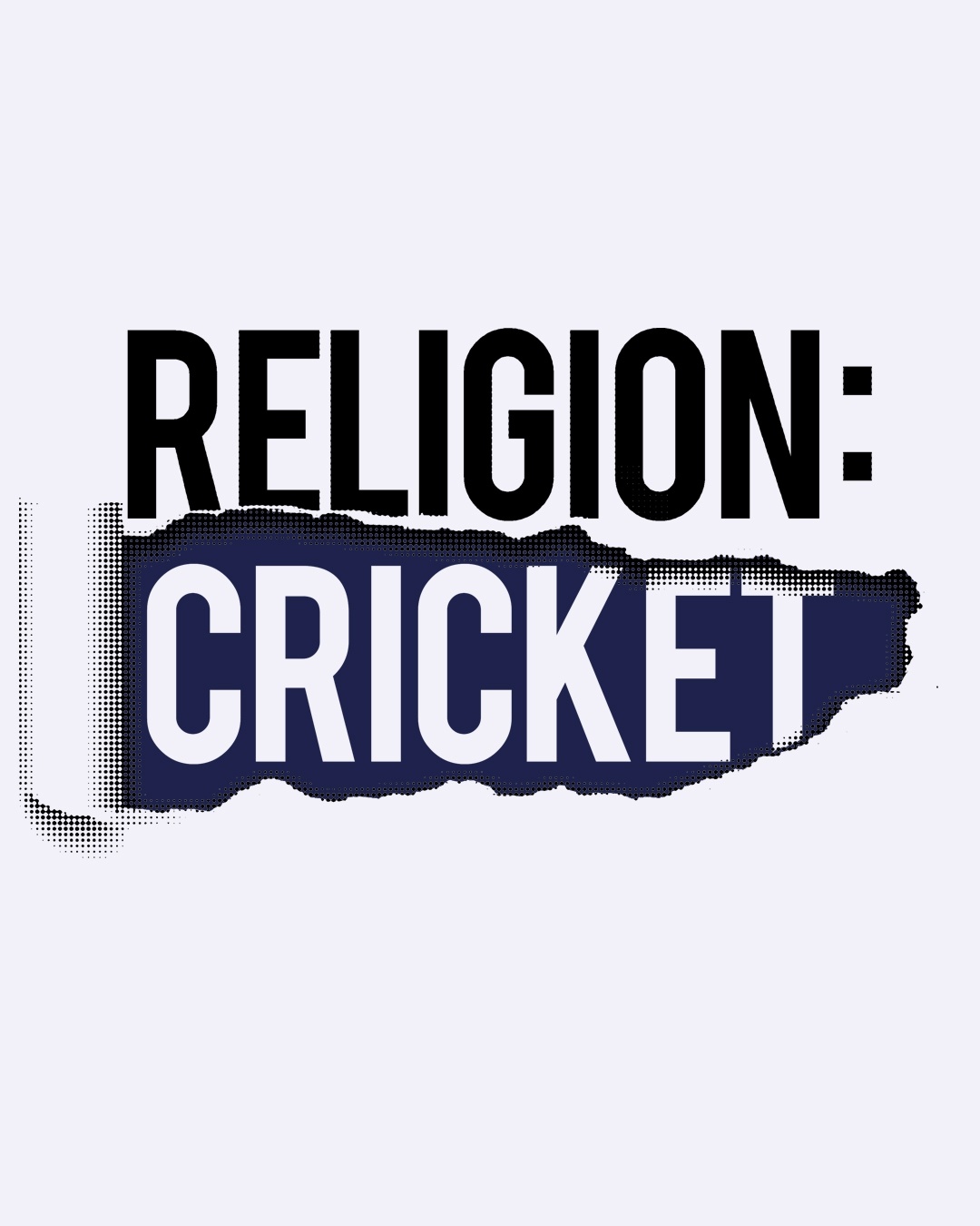 Shop Men's White Religion Cricket T-shirt-Full