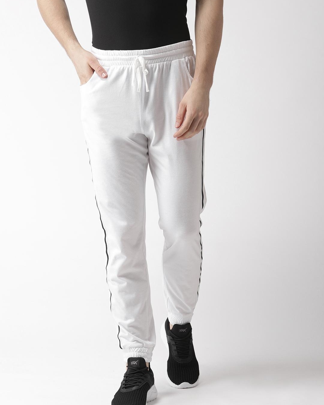 Buy Men's White Side Striped Joggers for Men White Online at Bewakoof