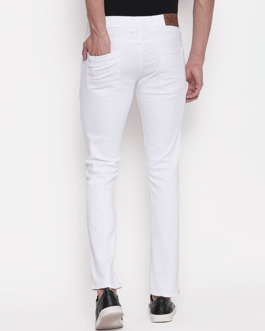 white slim fit jeans