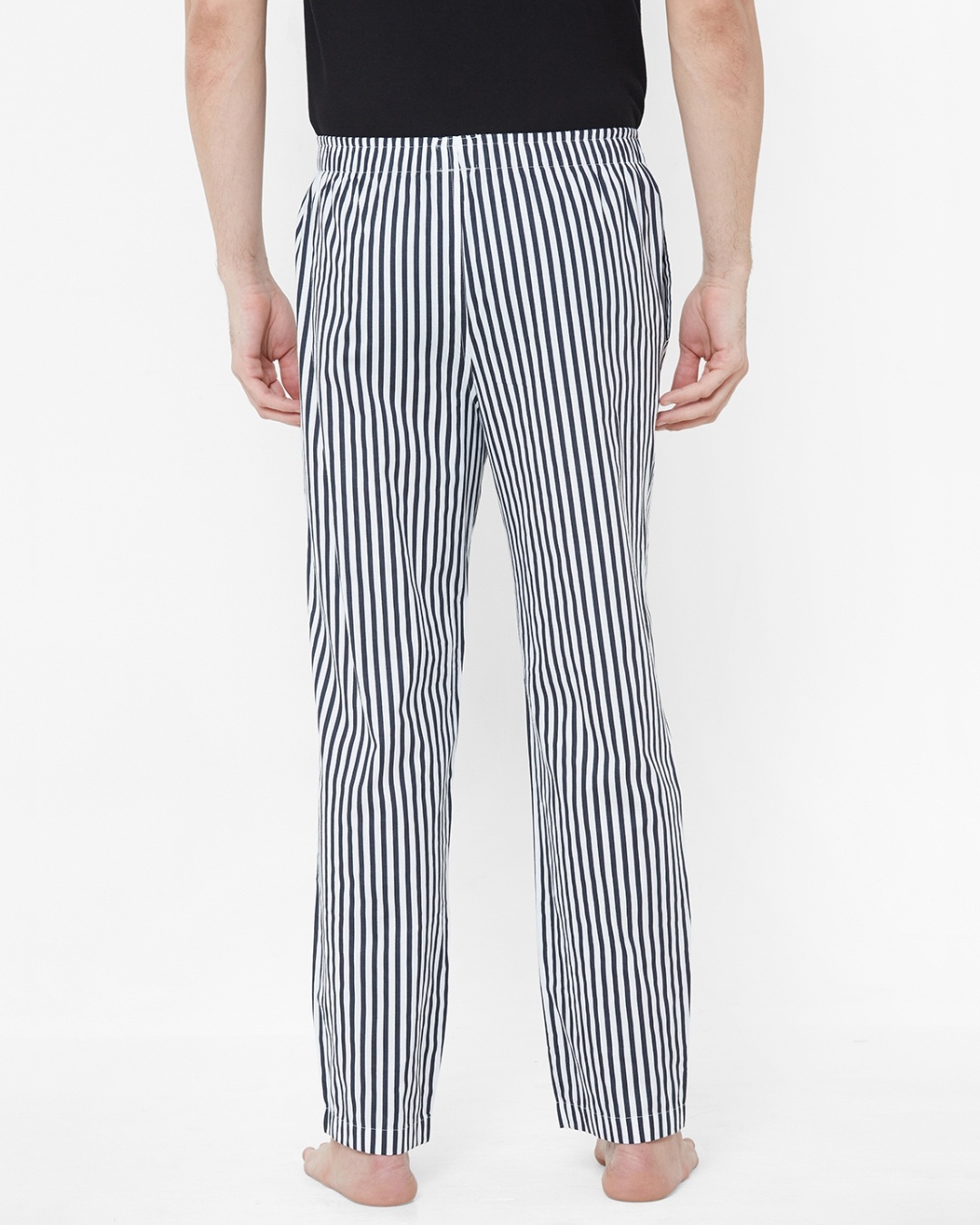 Buy Men's White Striped Cotton Lounge Pants Online in India at Bewakoof