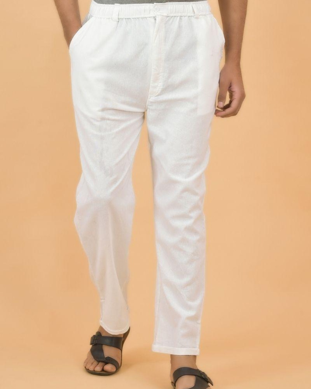 Mens Trousers White Dress Pants Pleated Slacks W/ White Belt New Sizes 30  to 42 | Dimapur Muncipal Council