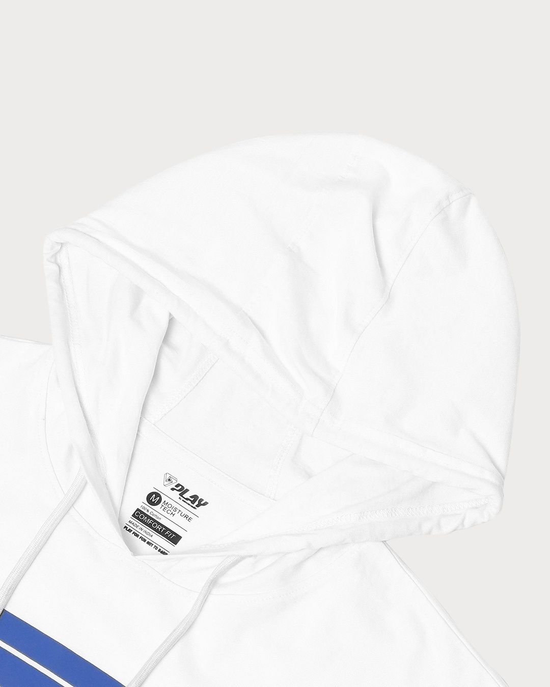 Shop Men's White Typography Oversized Hooded Vest