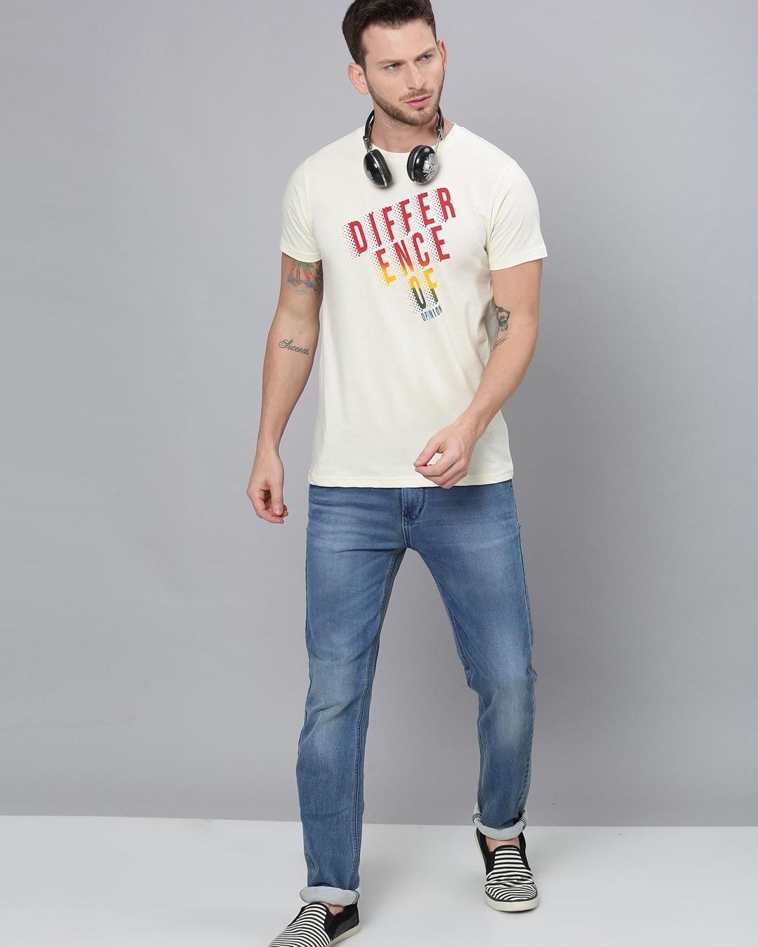 Buy Men's White Typography T-shirt for Men White Online at Bewakoof