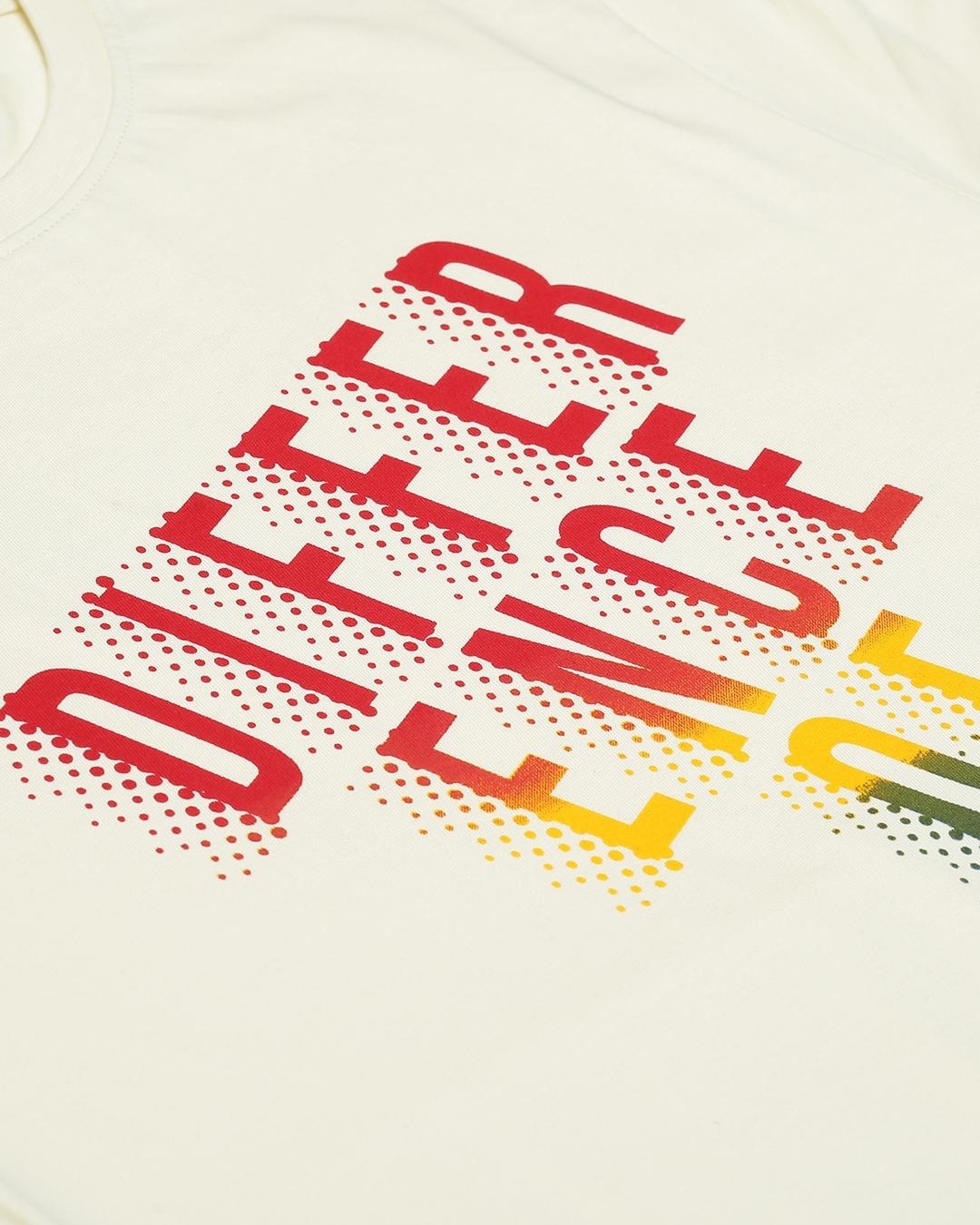 Men's White Oversized Typography T-Shirt
