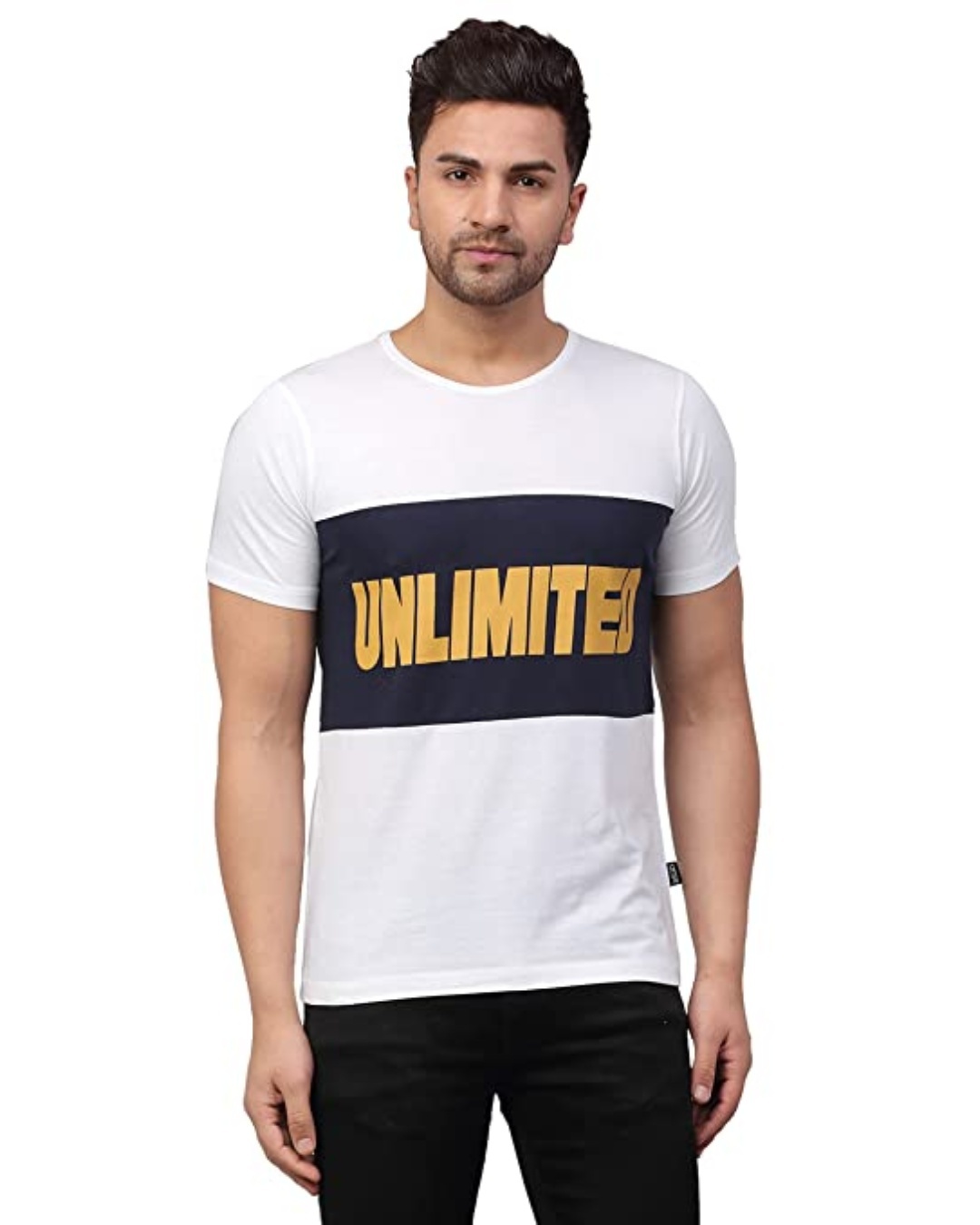 Shop Men's White Unlimited Typography T-shirt-Full