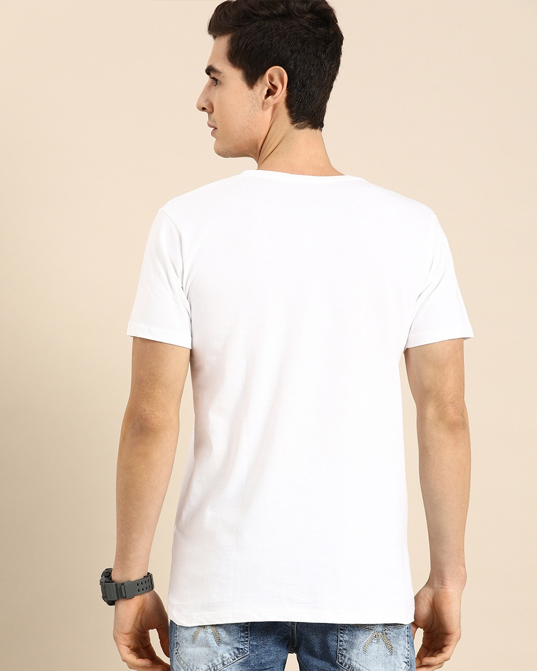 Shop Men's White Young Forever T-shirt-Design