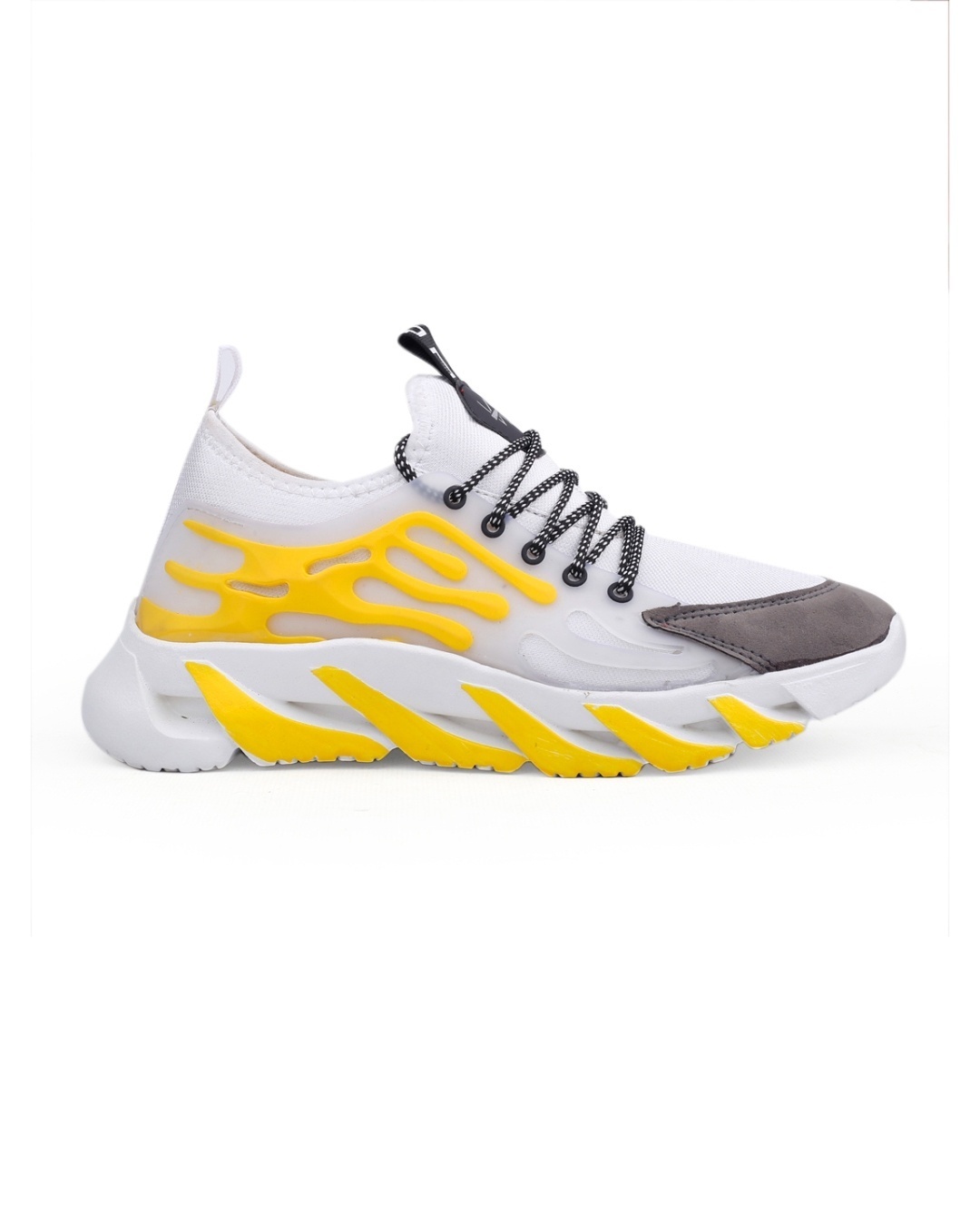 Shop Men's Yellow and White Color Block Casual Shoes-Back