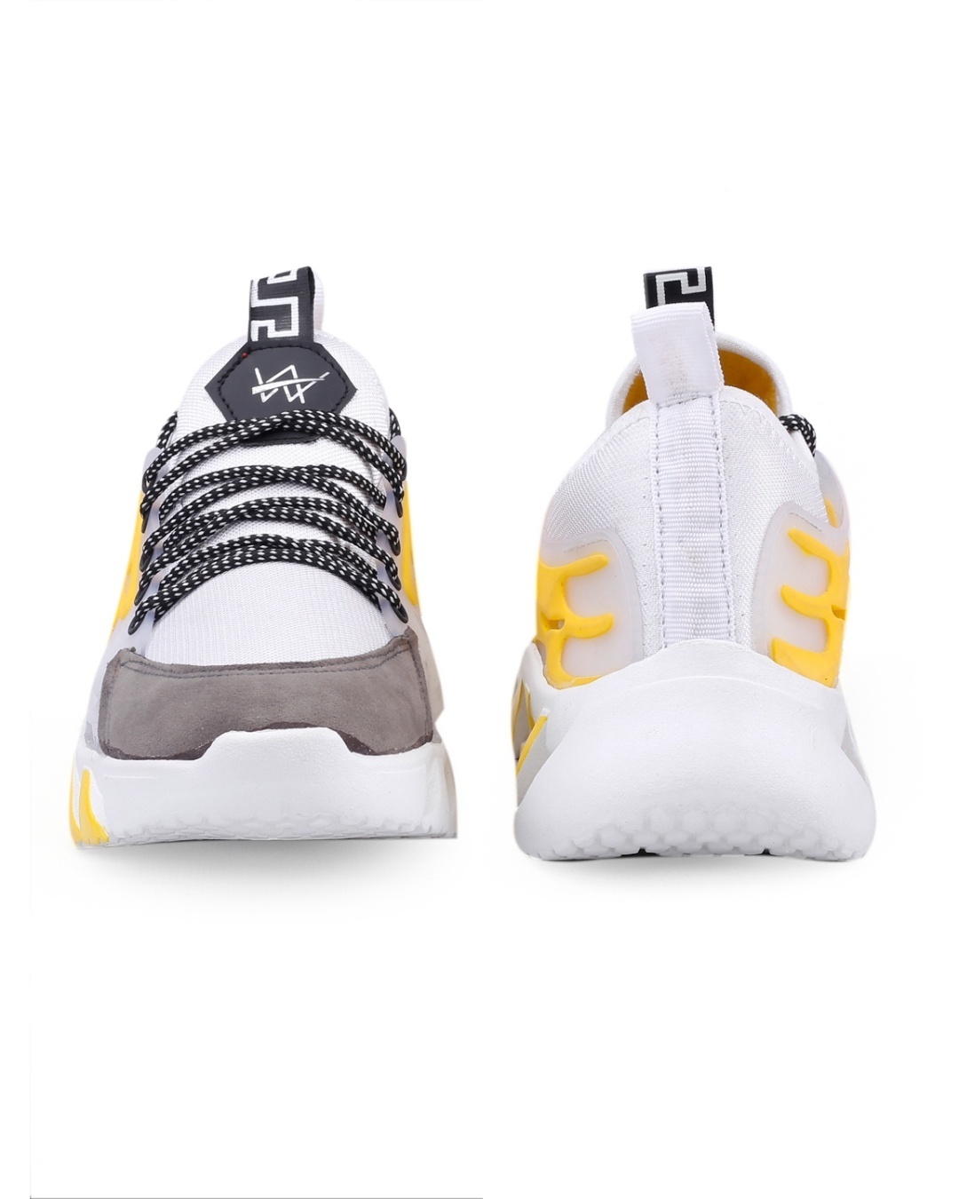 Shop Men's Yellow and White Color Block Casual Shoes