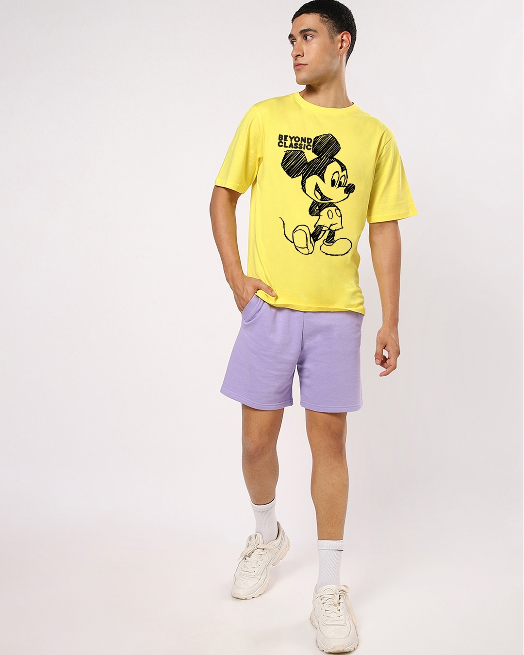 Shop Men's Yellow Beyond Classic Graphic Printed Oversized Fit T-shirt-Design