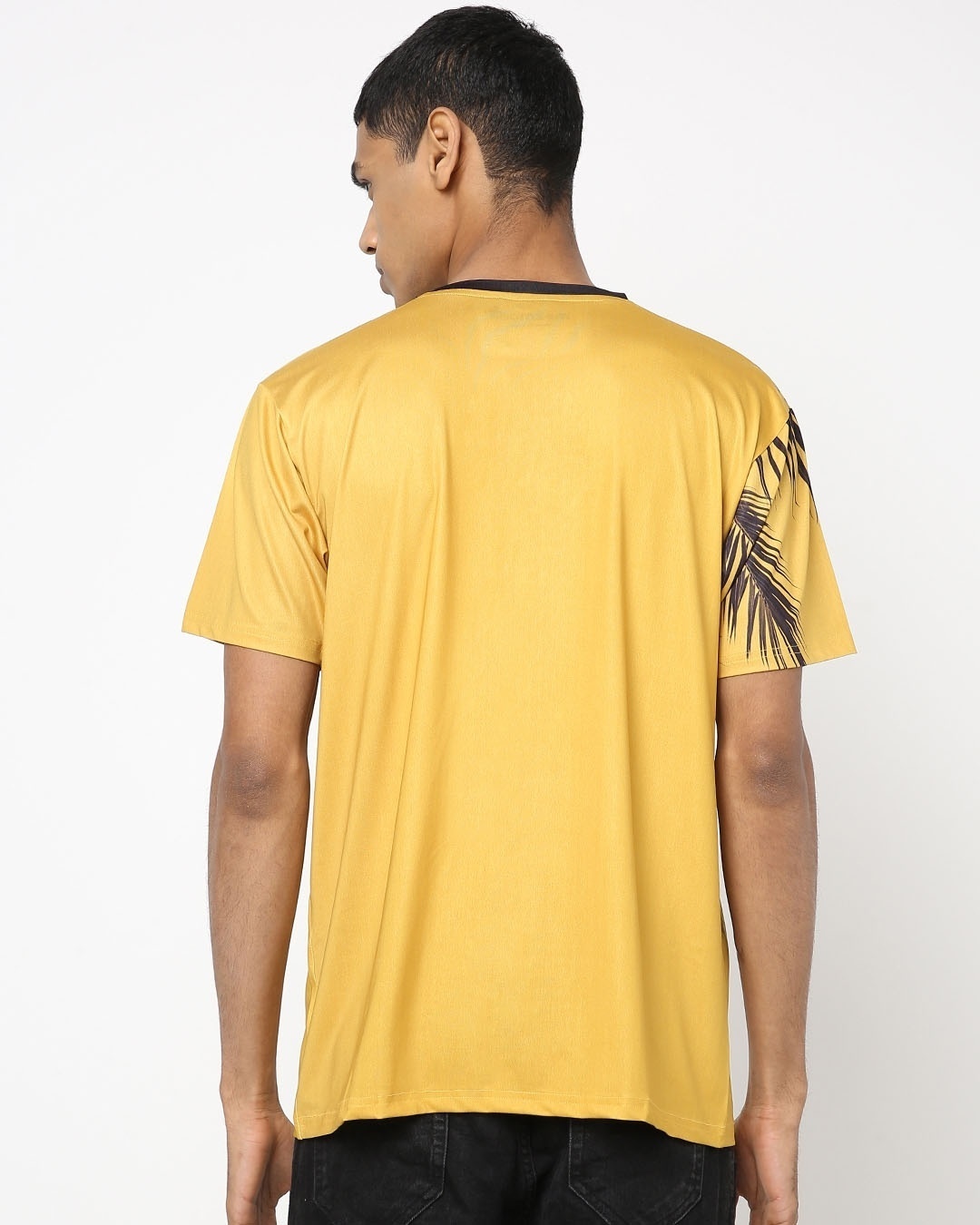 Shop Men's Yellow Cocos Palm Graphic Printed T-shirt-Design