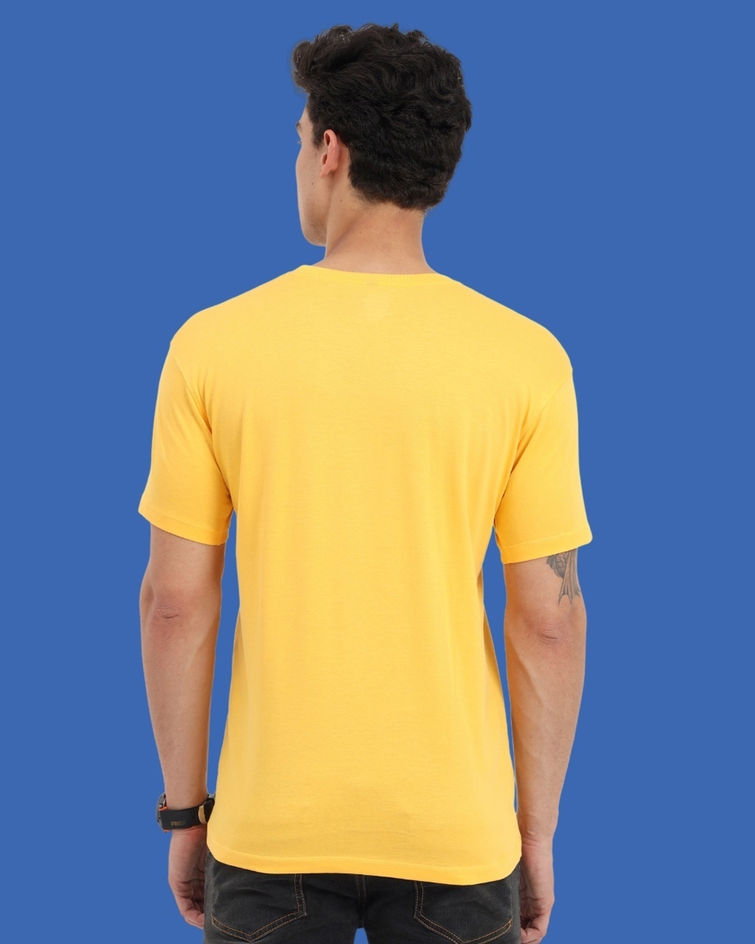 Shop Men's Yellow Donald & Goofy Graphic Printed T-shirt-Design