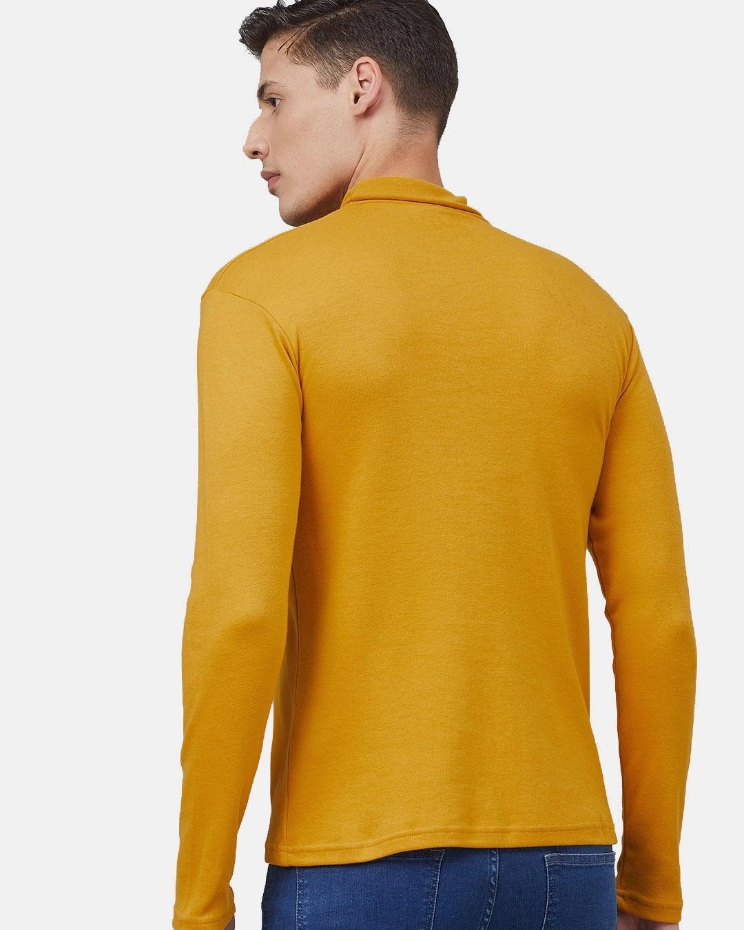 Buy Men's Yellow High Neck Tshirt for Men Yellow Online at Bewakoof