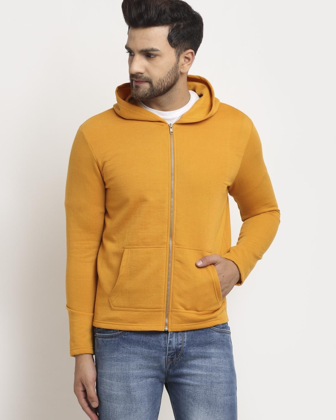 Mustard yellow cheap hoodie mens