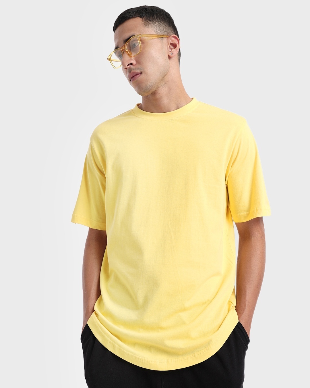 Shop Men's Yellow Lemon Drop Apple Cut T-shirt-Front
