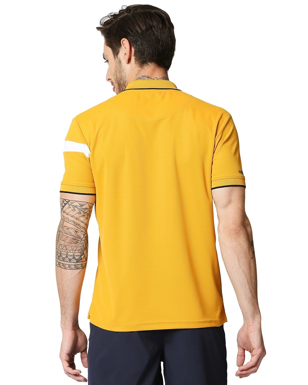 Shop Men's Yellow Polo T-shirt-Design