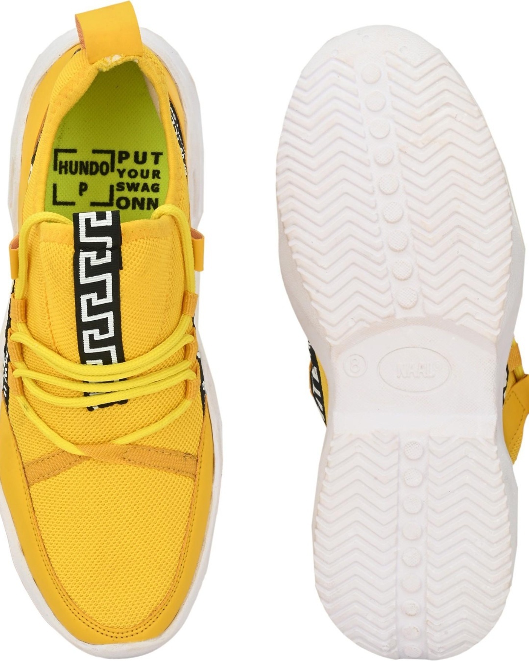 Buy Men's Yellow Printed Sports Shoes Online in India at Bewakoof