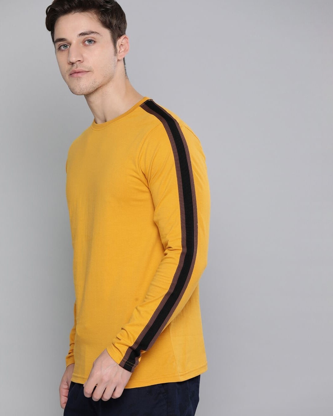 Shop Men's Yellow Solid T-shirt-Design