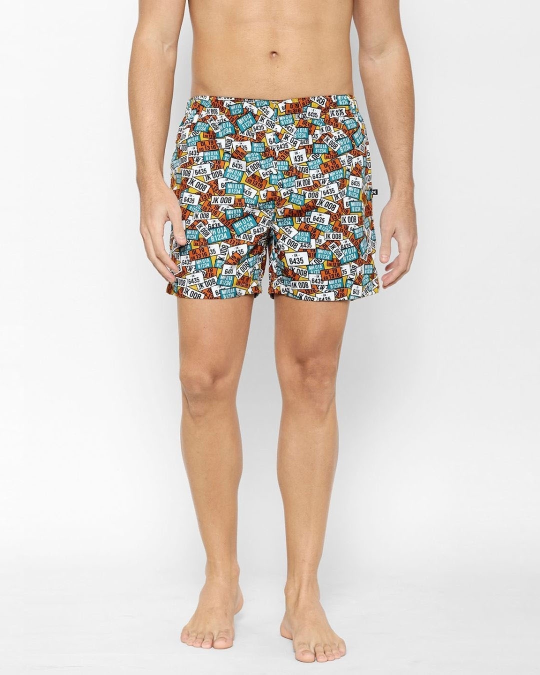 Shop Men's Yellow Super Combed Cotton Printed Boxer (Pack of 2)-Full