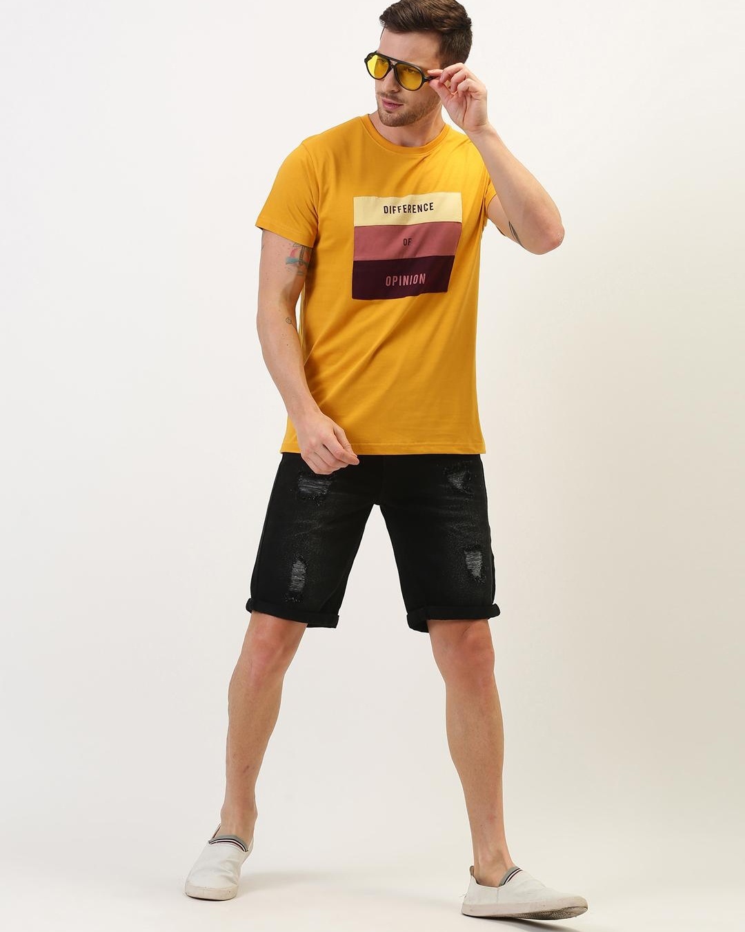 Buy Men's Yellow Typography Tshirt for Men Yellow Online at Bewakoof