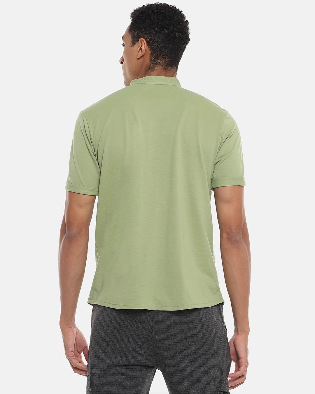 Shop Men Solid Stylish Half Sleeve Casual Shirt-Design