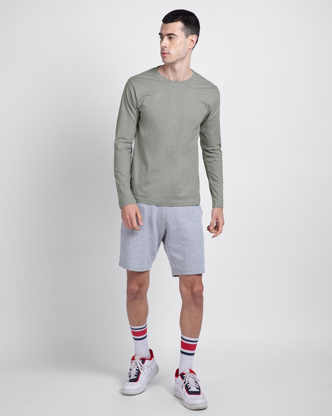 Shop Meteor Grey Full Sleeve T-Shirt-Full