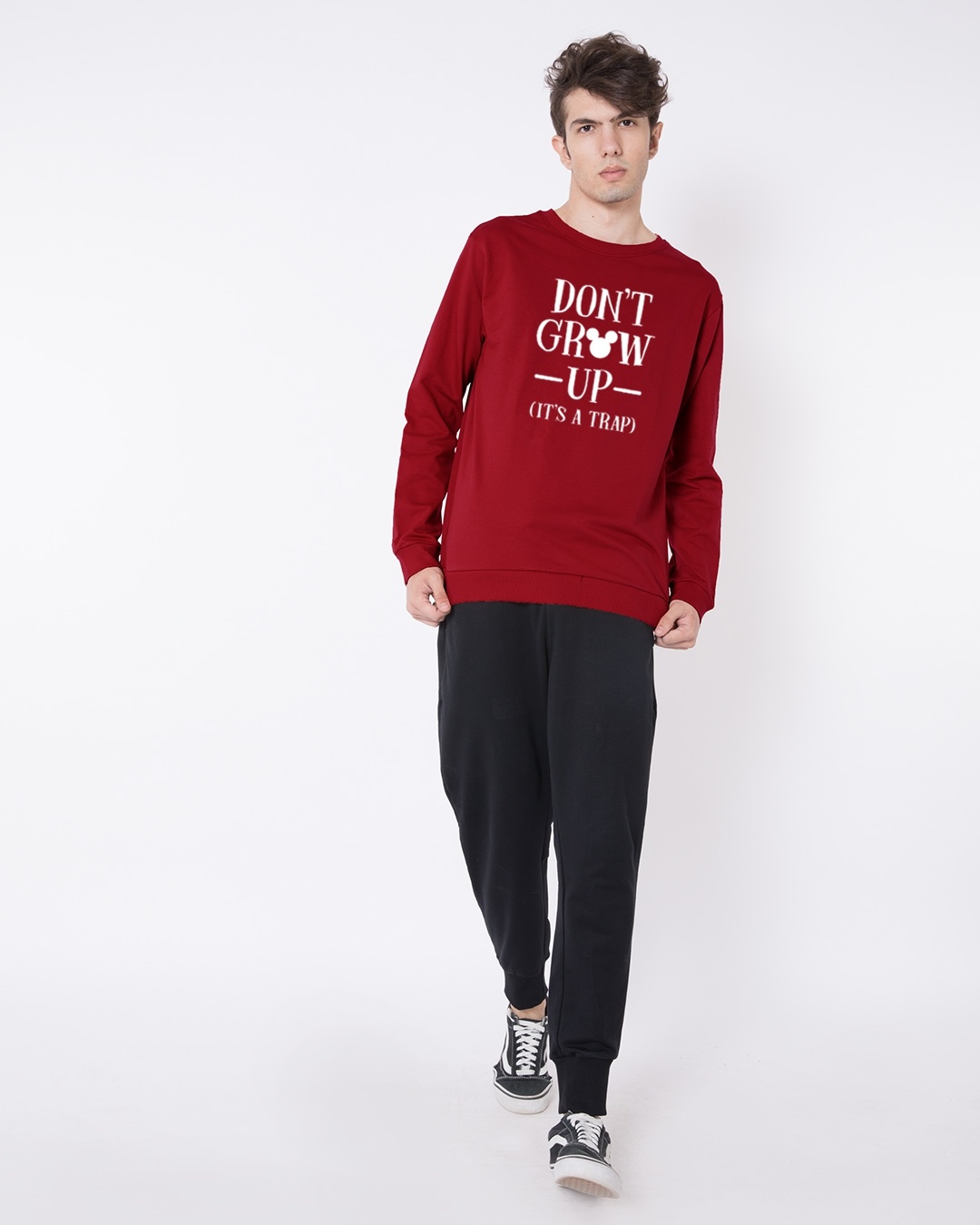 Shop Mickey Don't Grow Up Fleece-Light Sweatshirt (DL)-Design