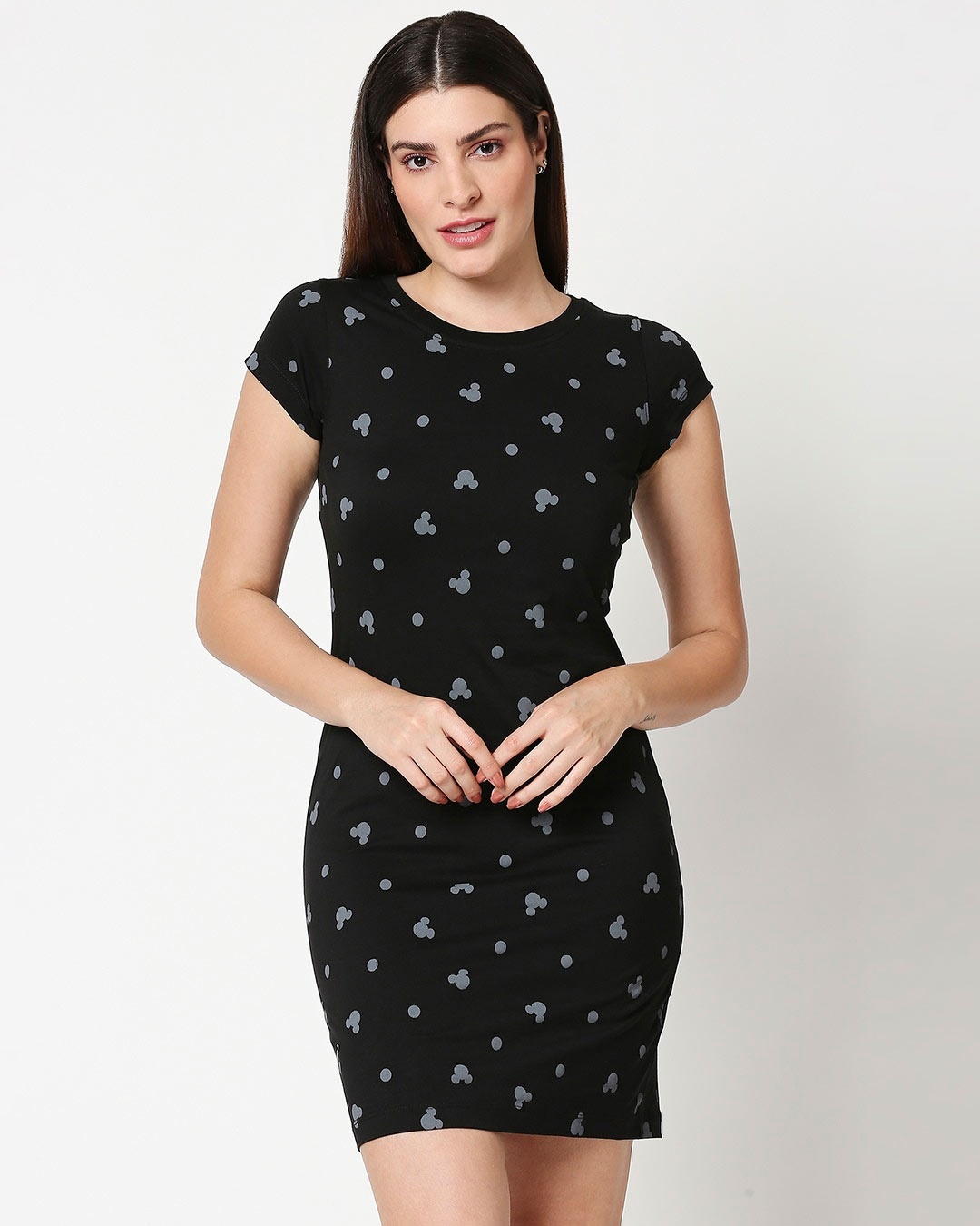 Shop Mickey silhouette AOP Dress(DL)-Back
