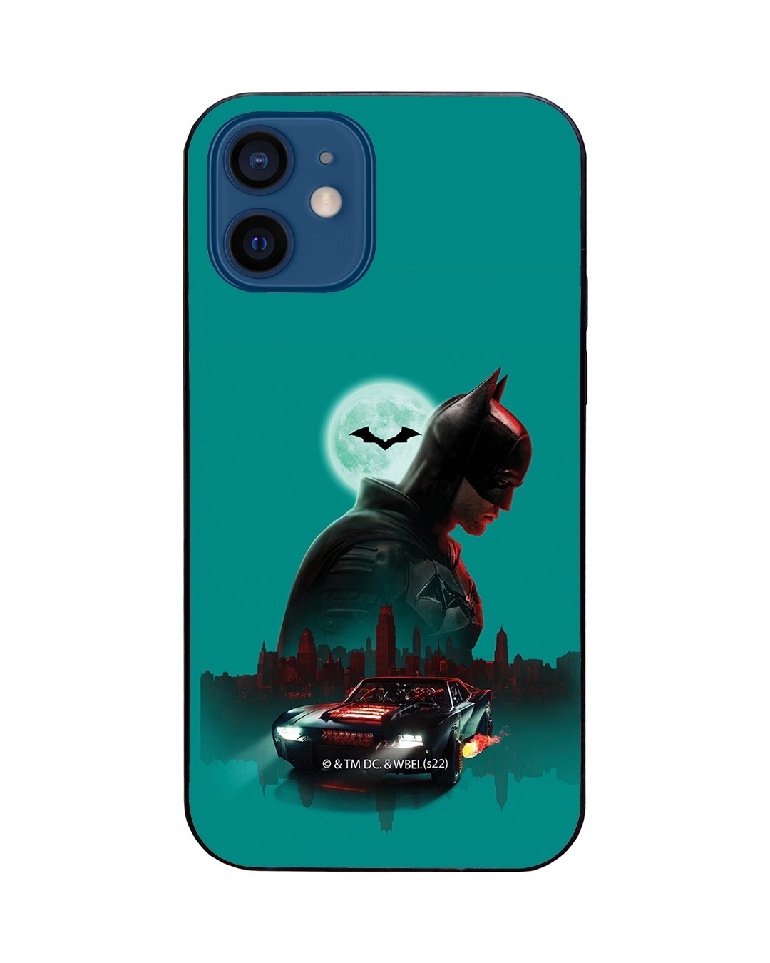 Shop Midnight Batman LED Cover for iPhone 12 Mini-Back