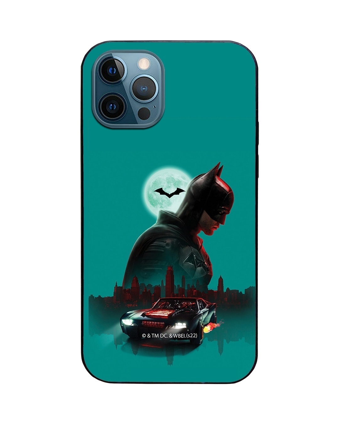 Shop Midnight Batman LED Cover for iPhone 12 Pro Max-Back