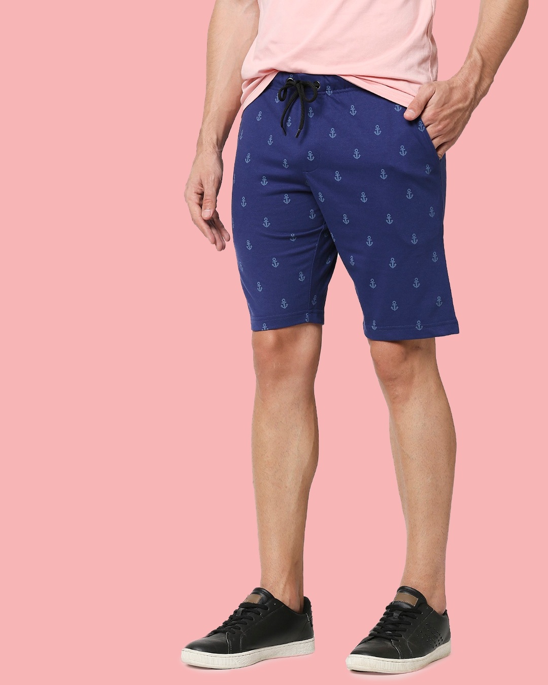 Shop Minimal Anchor AOP Shorts-Front