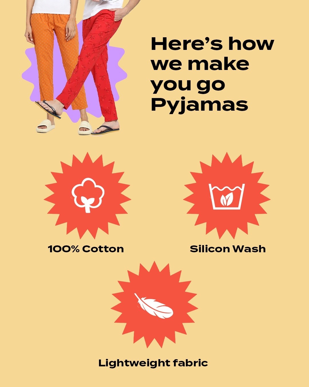 Shop Minimal Leaves All Over Printed Pyjama