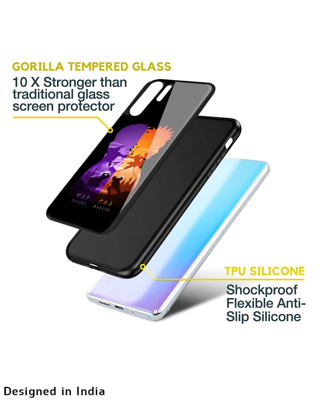 Shop Minimalist Anime Premium Glass Case for Apple iPhone SE 2020 (Shock Proof,Scratch Resistant)-Design