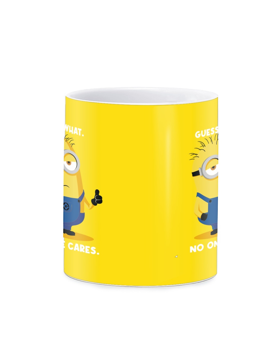 Shop Yellow Minion No One Cares Mug (320ml)-Design