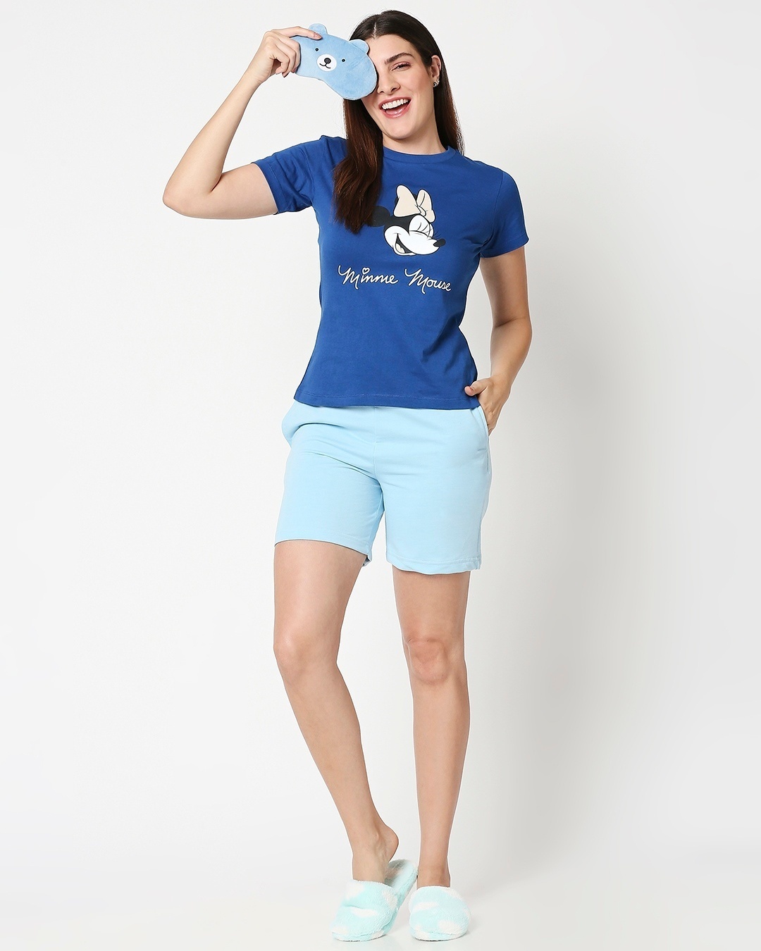 Shop Minnie Blue Half sleeve T-Shirt (DL)