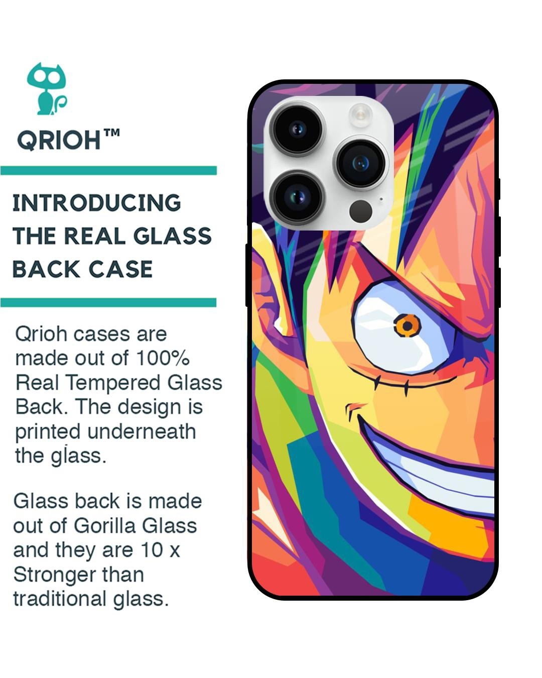 Shop Monkey Wpap Pop Art Premium Glass Case for Apple iPhone 14 Pro (Shock Proof,Scratch Resistant)-Back