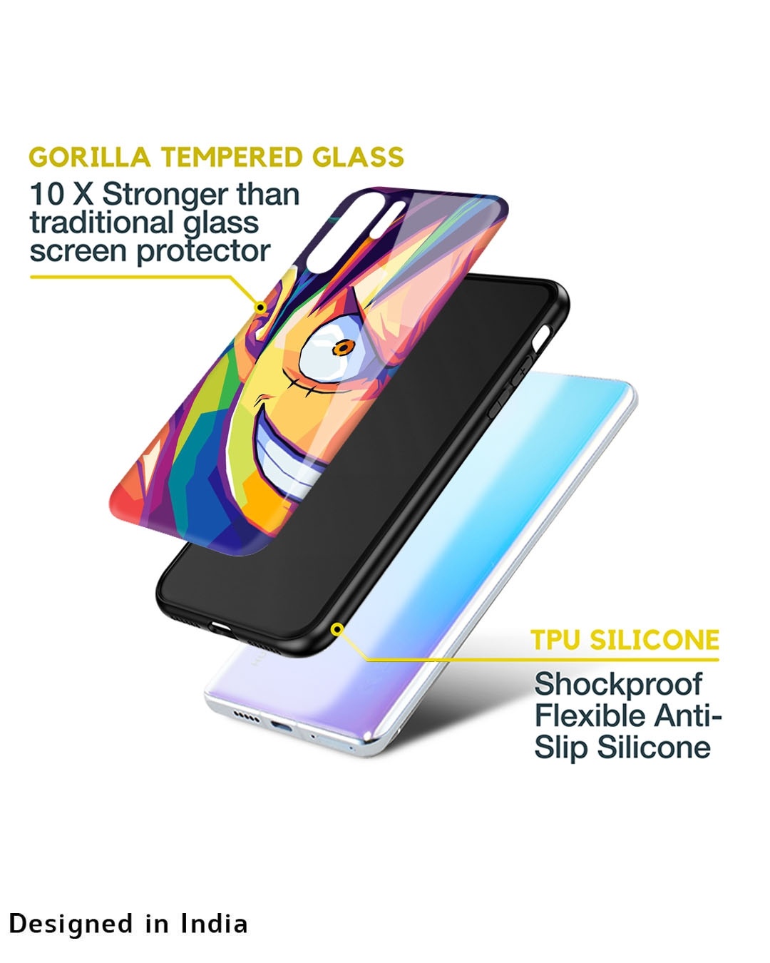 Shop Monkey Wpap Pop Art Premium Glass Case for Apple iPhone XR (Shock Proof,Scratch Resistant)-Design
