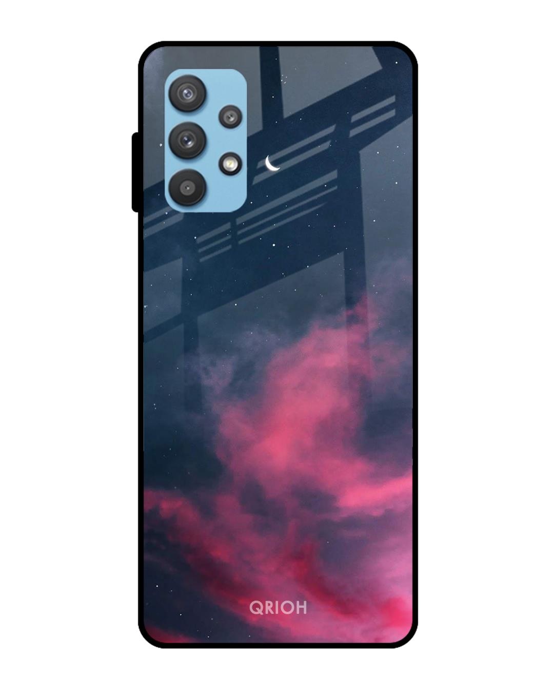 Shop Moon Night Printed Premium Glass Cover For  A52s 5G(Impact Resistant, Matte Finish)-Front