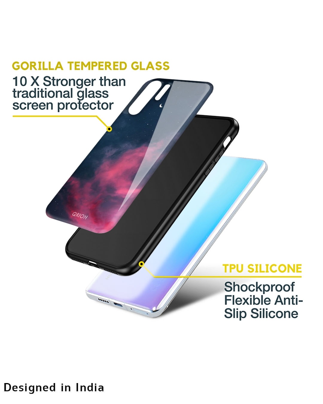 Shop Moon Night Printed Premium Glass Cover For  A52s 5G(Impact Resistant, Matte Finish)-Design