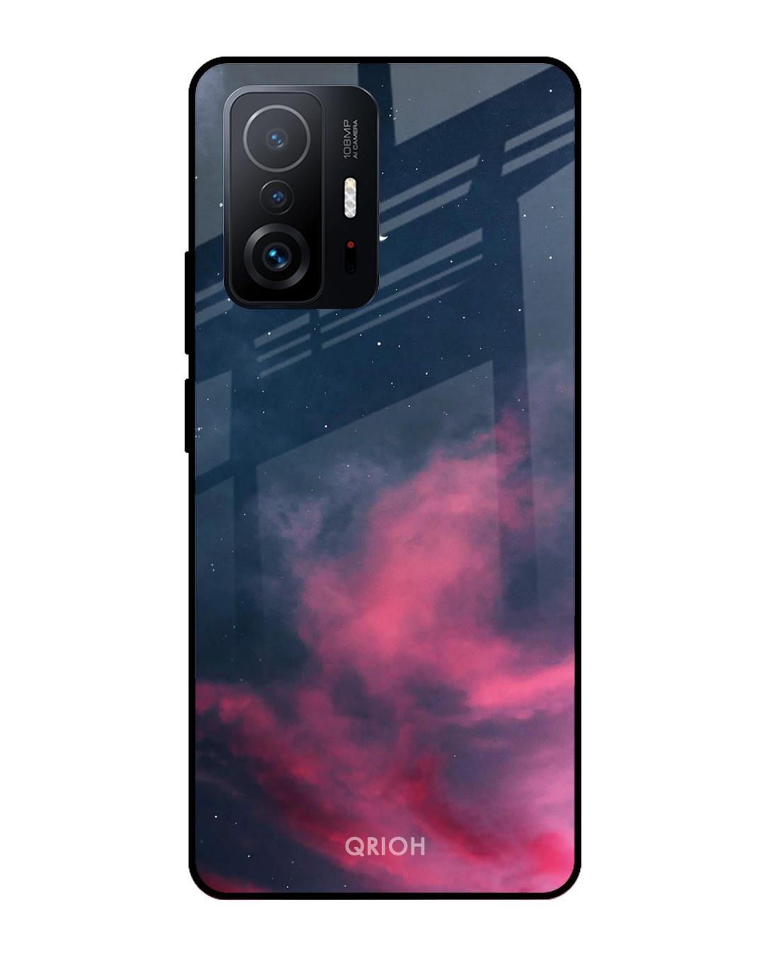 Shop Moon Night Printed Premium Glass Cover For Mi 11T Pro 5G (Impact Resistant, Matte Finish)-Front