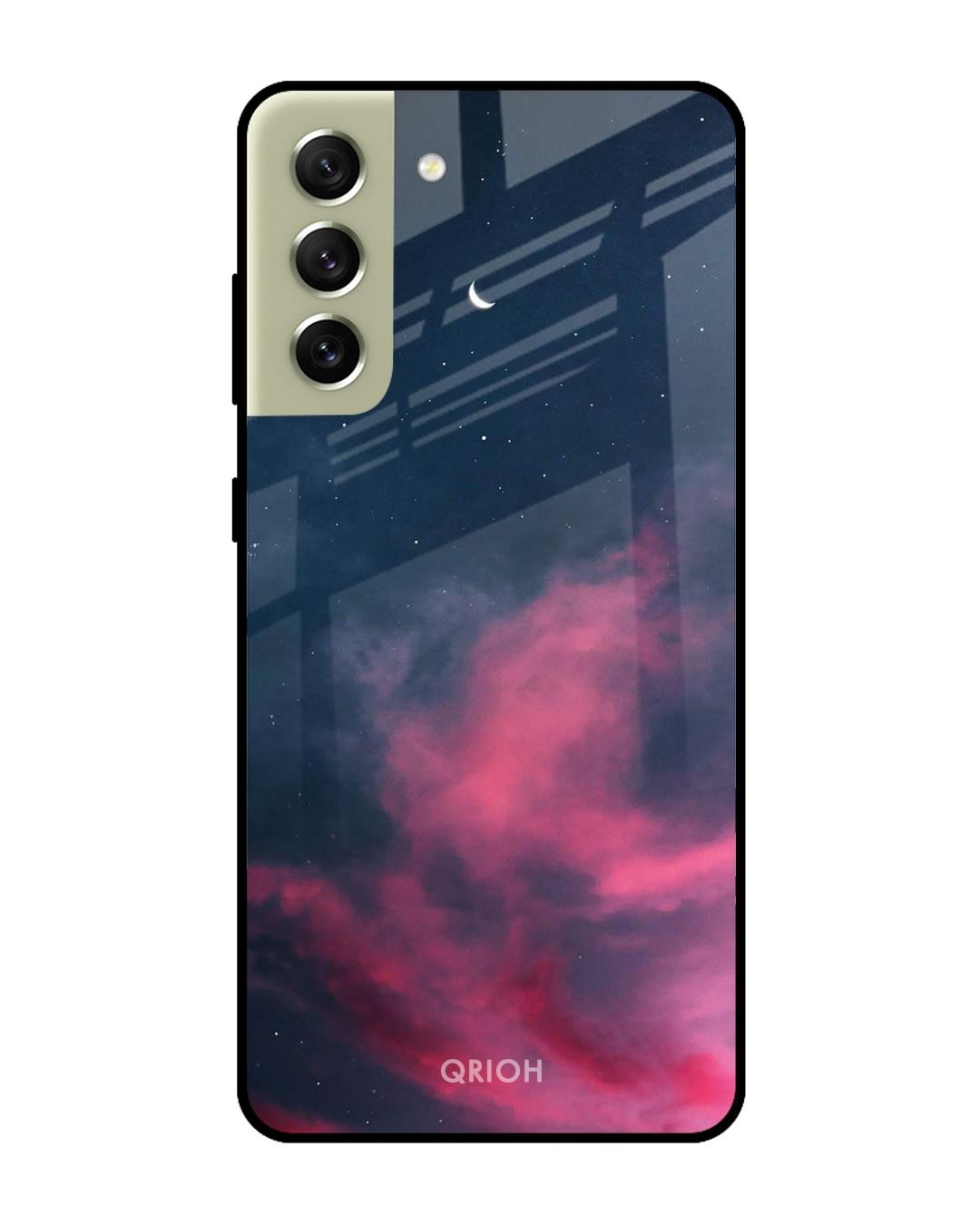 Shop Moon Night Printed Premium Glass Cover For  S21 FE 5G(Impact Resistant, Matte Finish)-Front