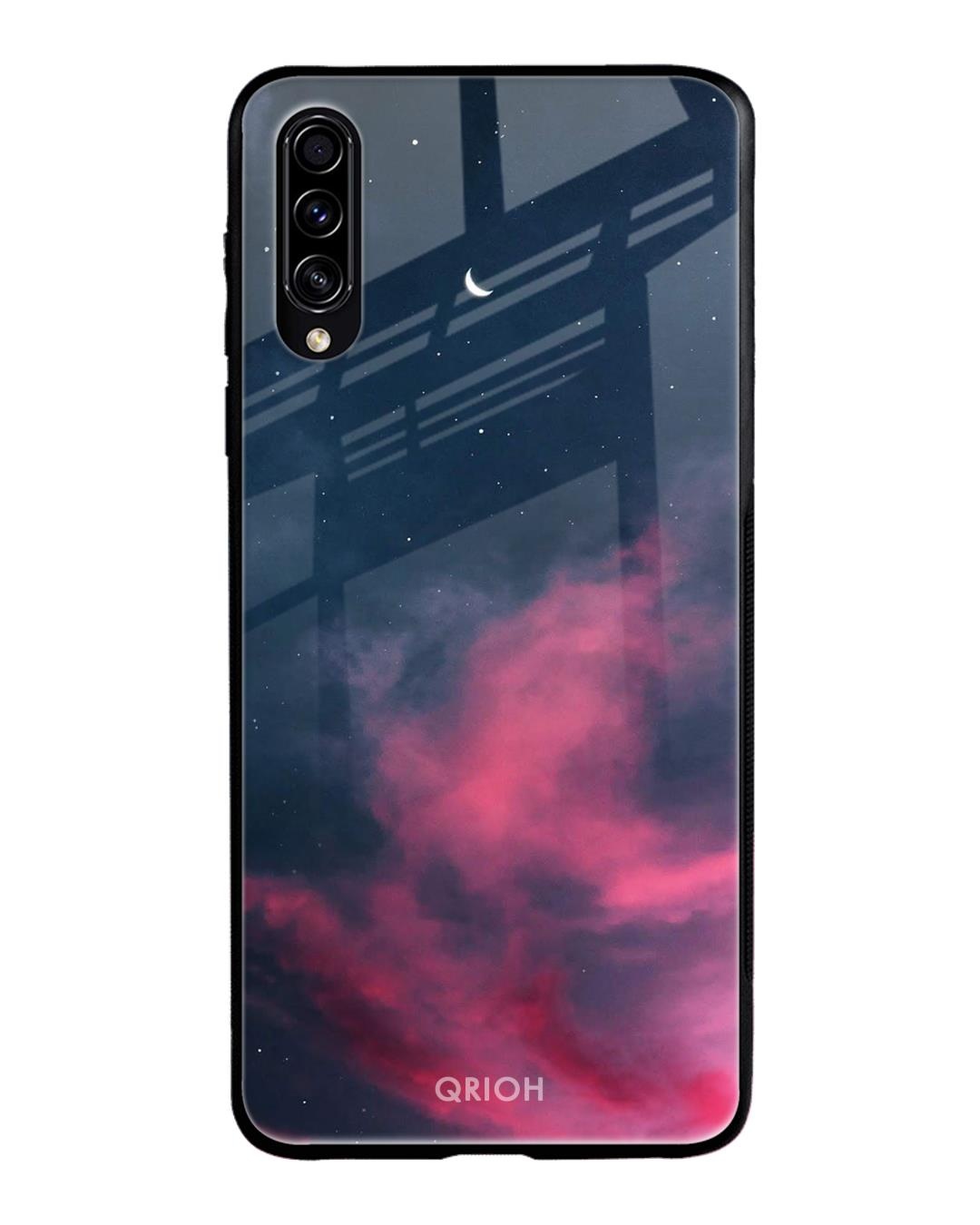 Shop Moon Night Printed Premium Glass Cover For Samsung Galaxy A30s(Impact Resistant, Matte Finish)-Front
